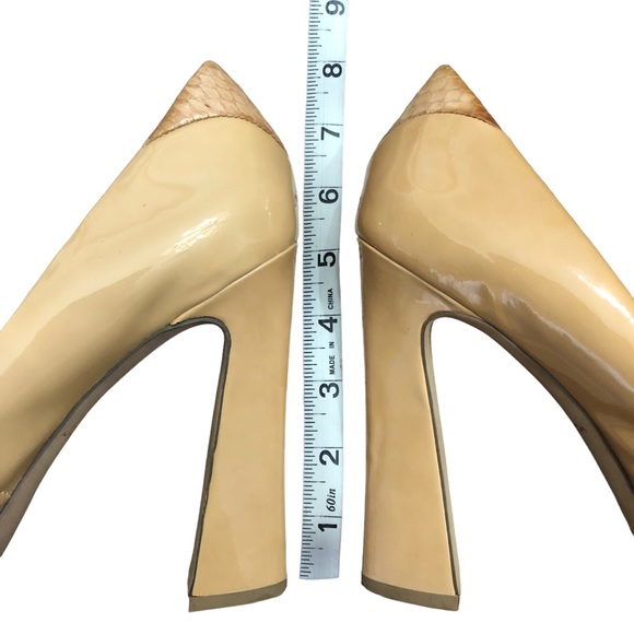 Sam Edelman Tacoma Peep Toe Leather Upper Tan High Heels Size 7 1/2 - Picture 12 of 12